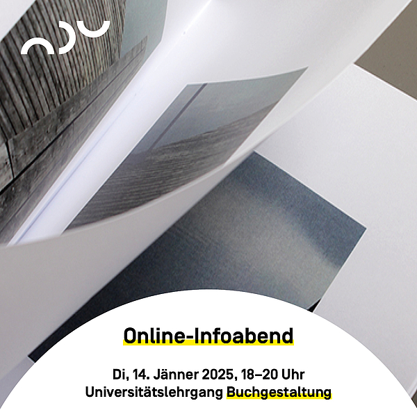 Online-Infoabend Universitätslehrgang Buchgestaltung